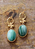 Boho Earrings, Dangle Earrings, Green Onyx